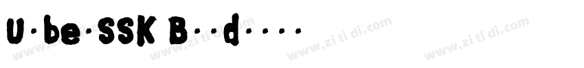 UmberSSK Bold字体转换